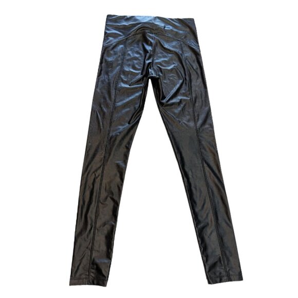 David Lerner Women's Faux Leather High Waisted Leggings Black * SZ Medium - Picture 2 of 8